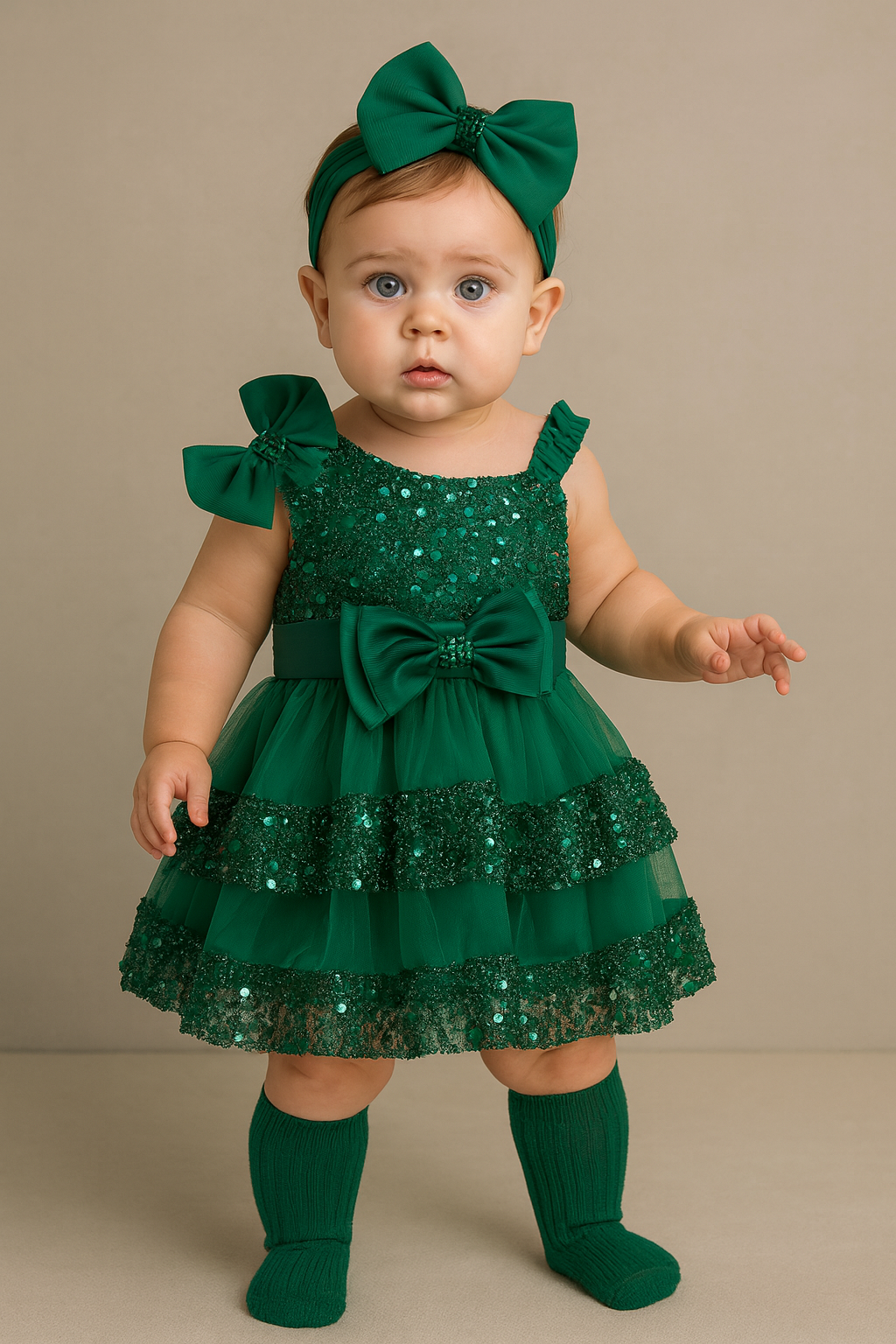 Vestido lujo Lucia verde