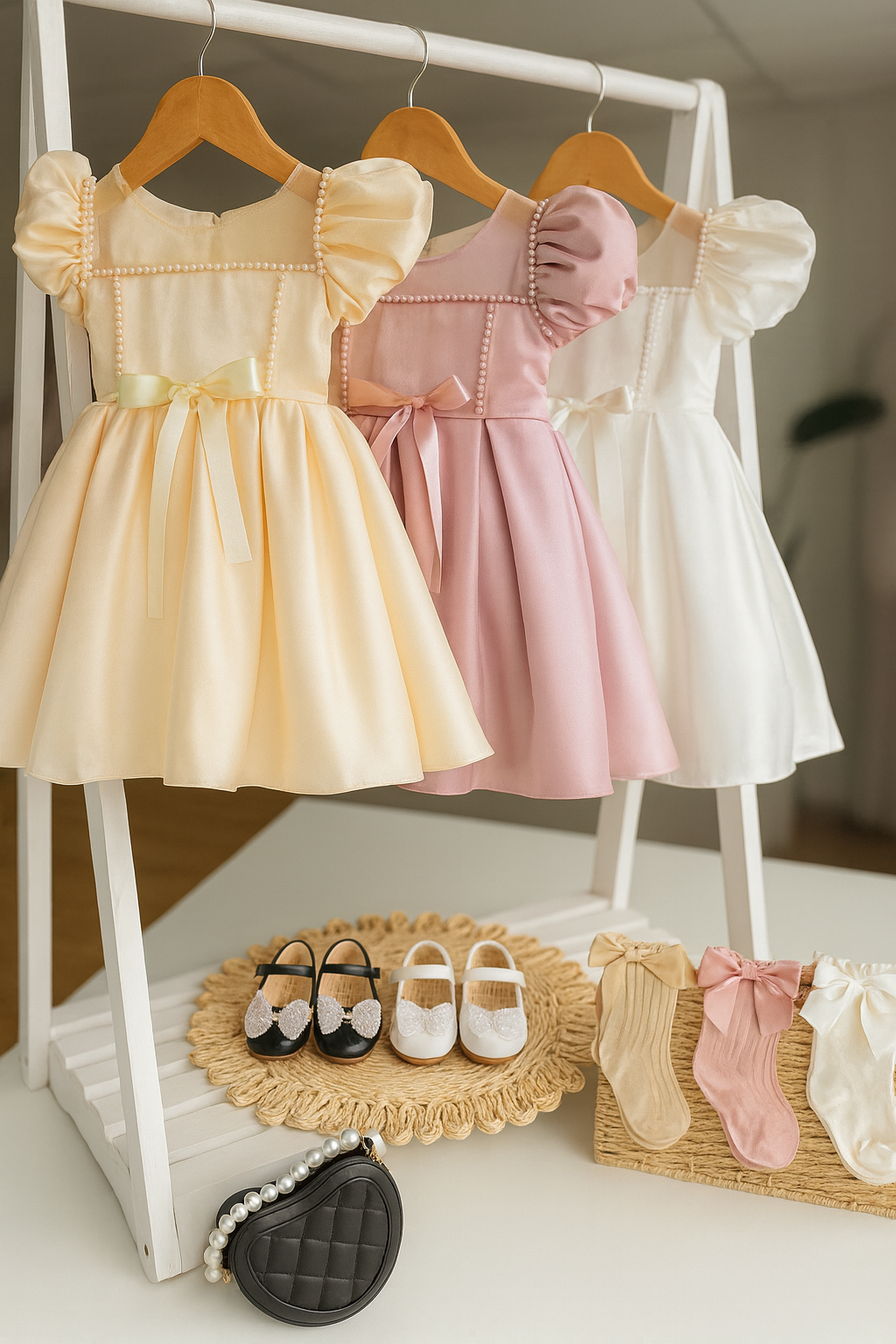Vestido gala lujo Elizabeth crema