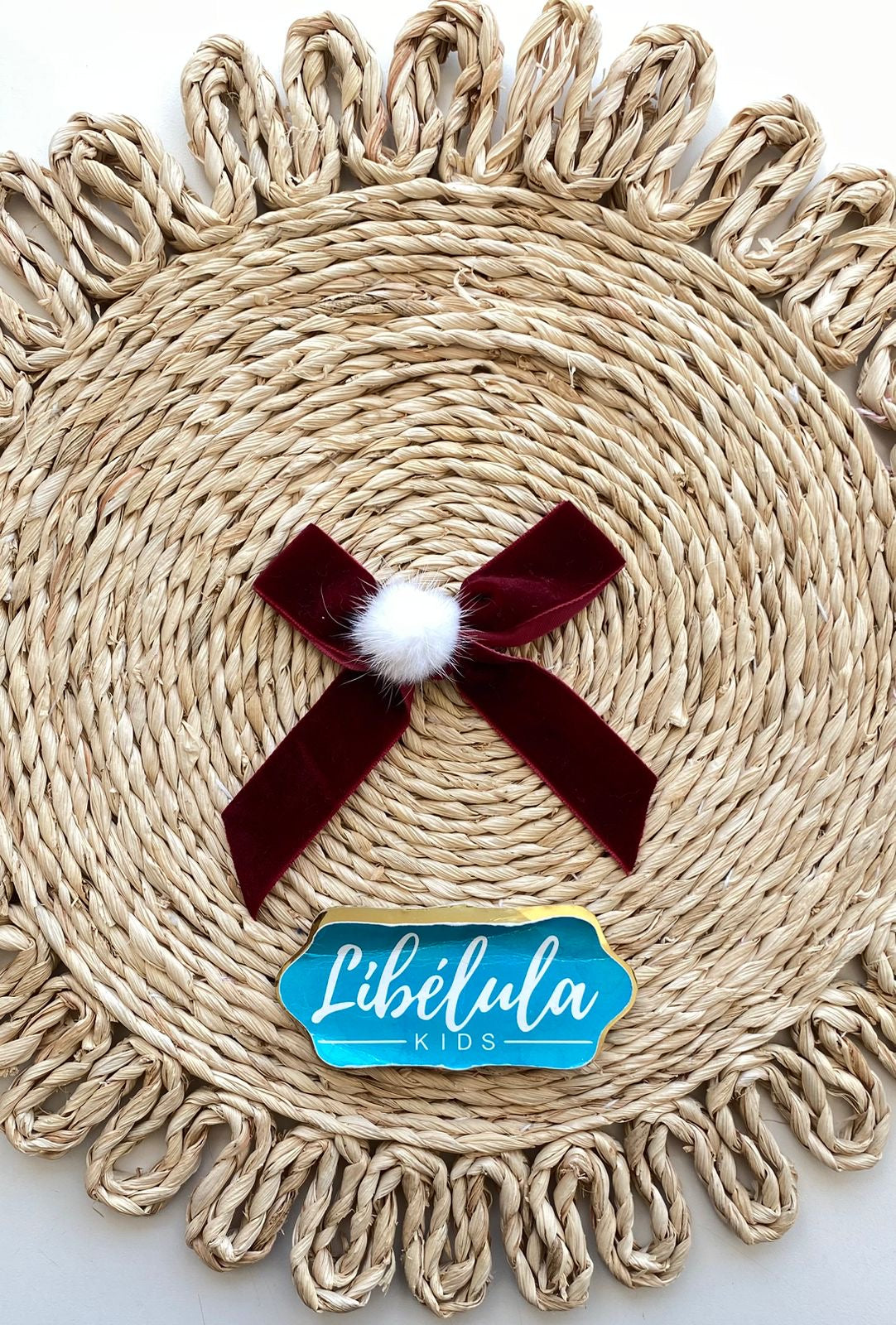 Pinches terciopelo unidad navideño