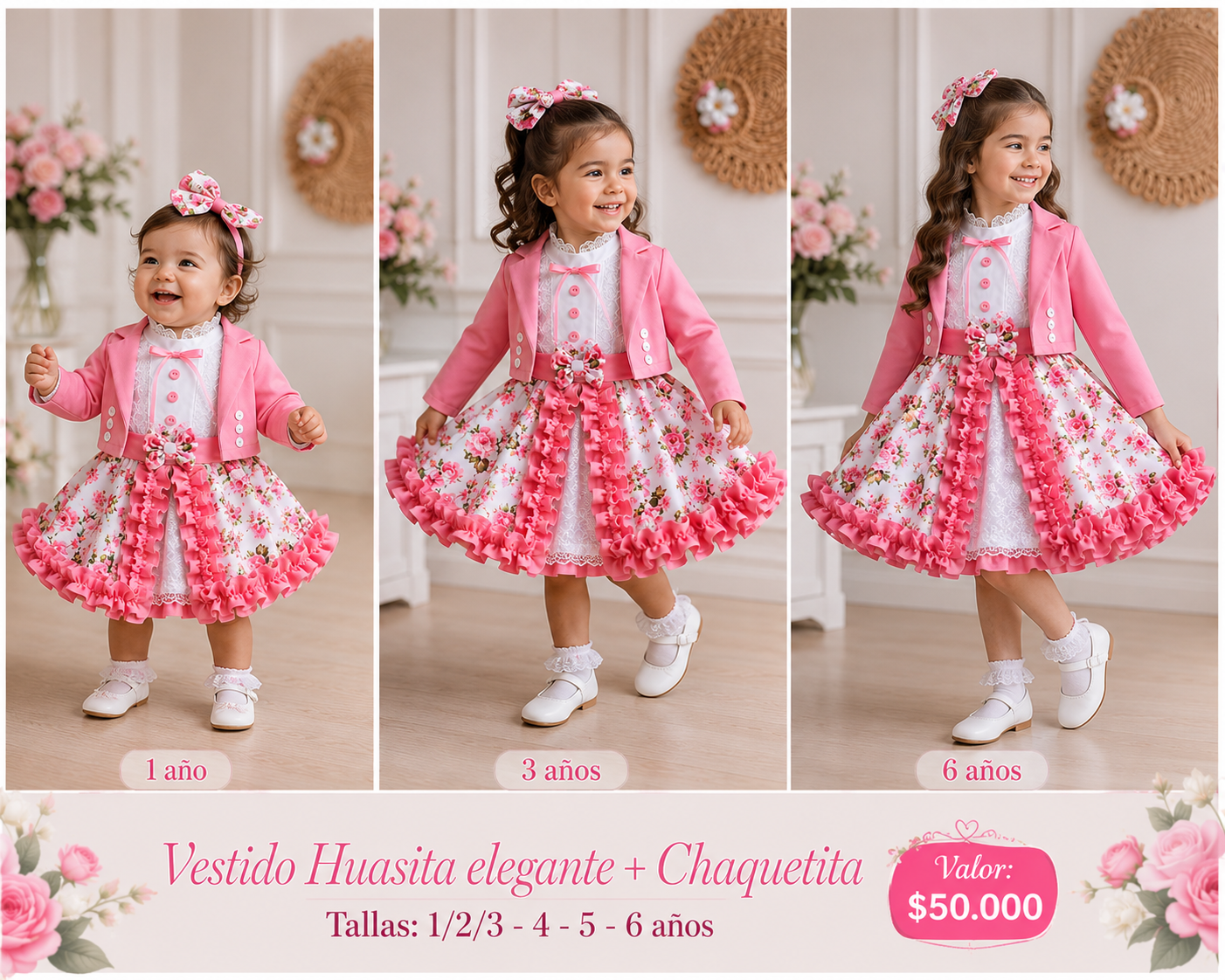Vestido Huasita elegante con chaqueta