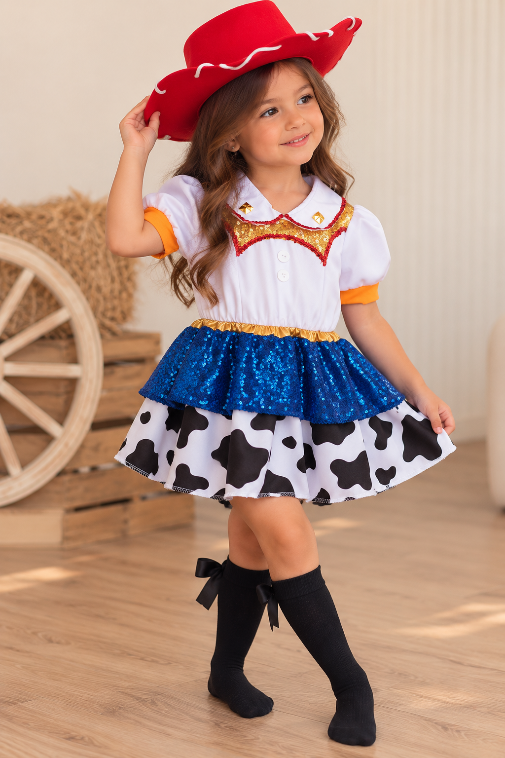 Disfraz Vaquera Jessie para Niña – Halloween | 2 Piezas