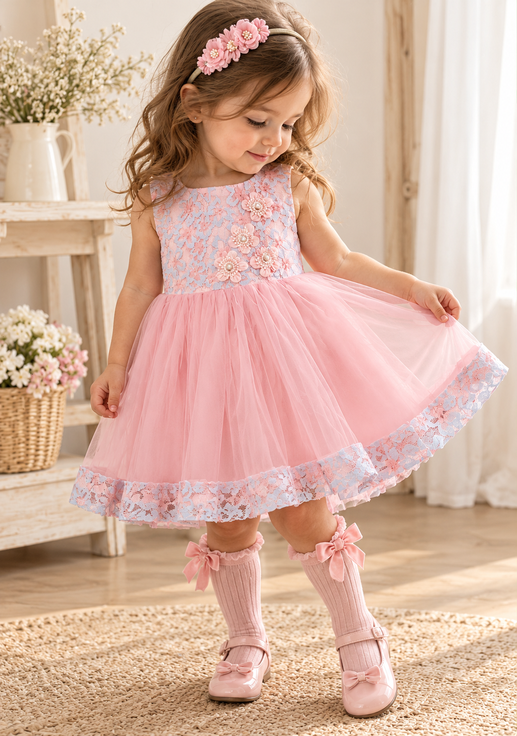 Vestido Sofía rosa baby