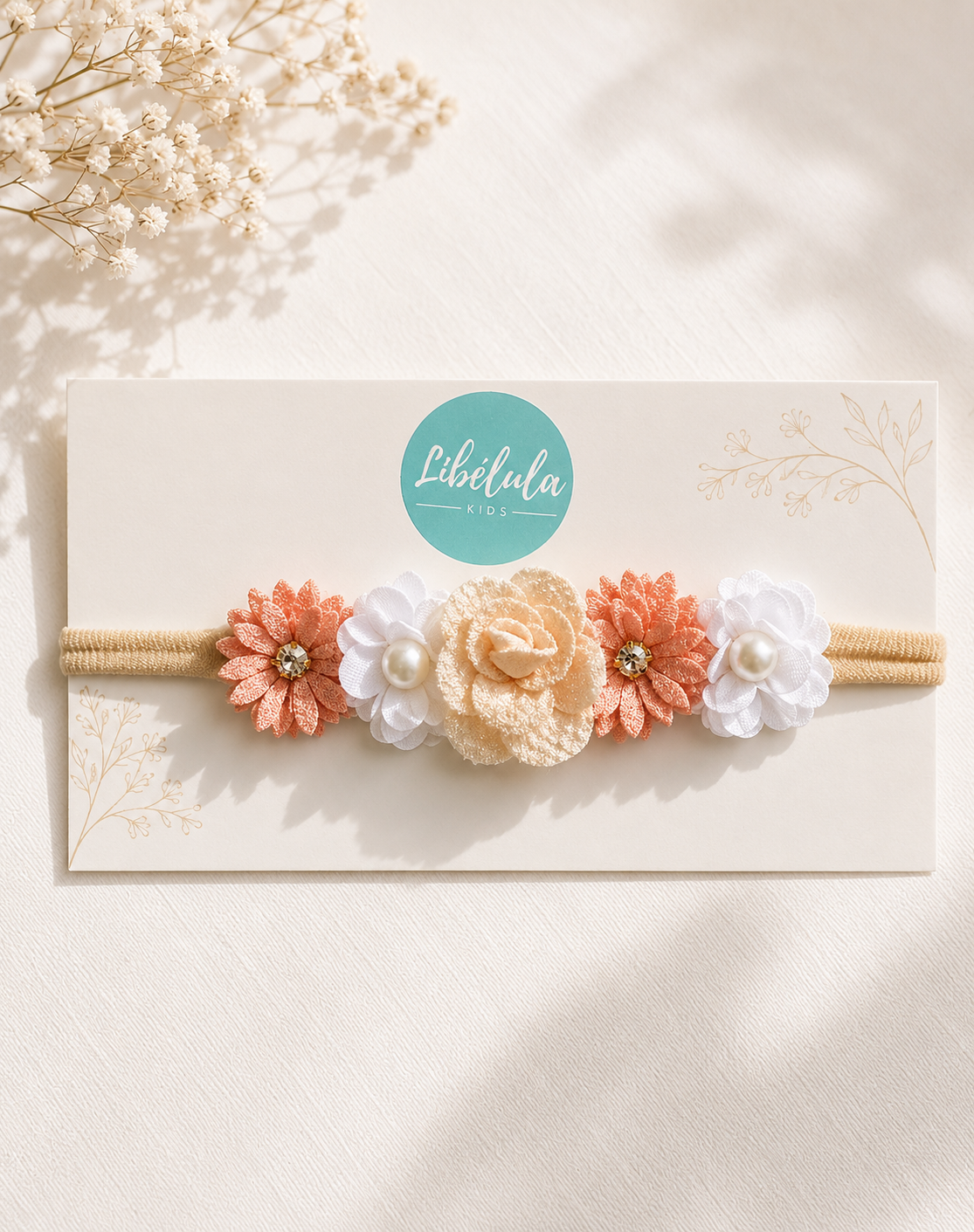 Diadema flores bebé