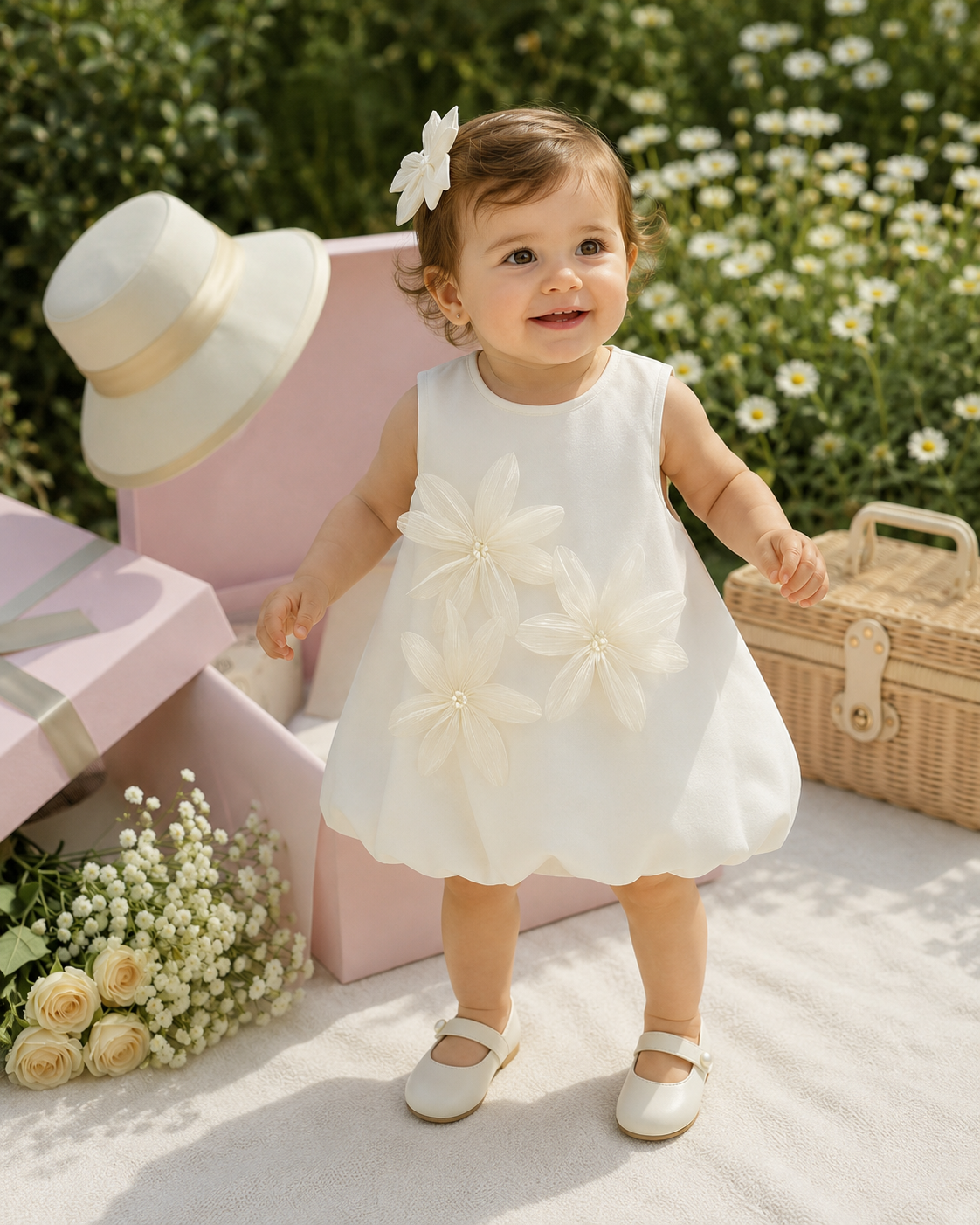 Vestido Satinado Flor de Ensueño