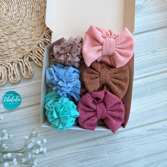 Baby Box mix turbantes lazo y flor