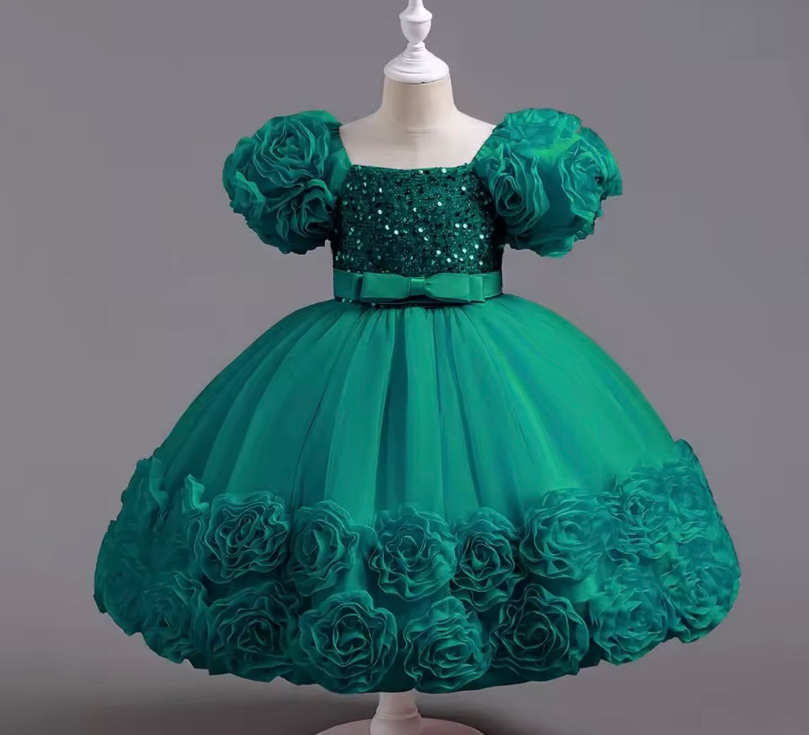 Vestido gala lujo Laura verde