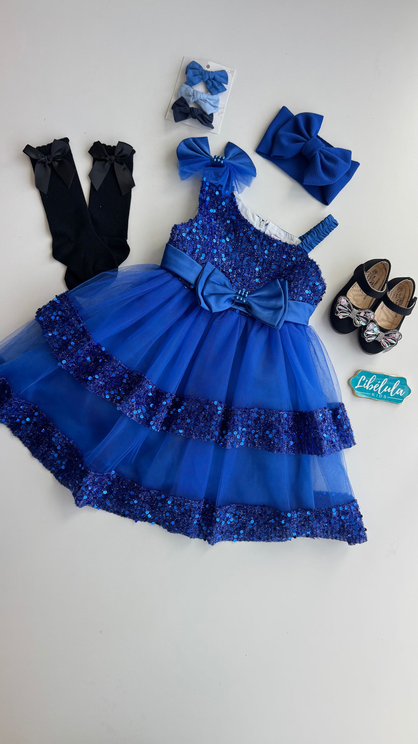 Vestido lujo Lucia azul