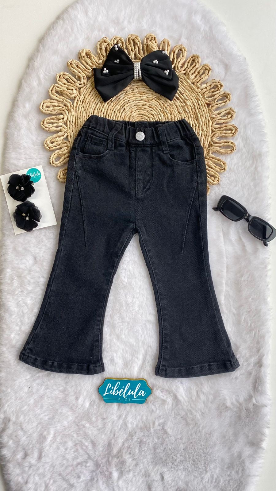 Jeans flare negro