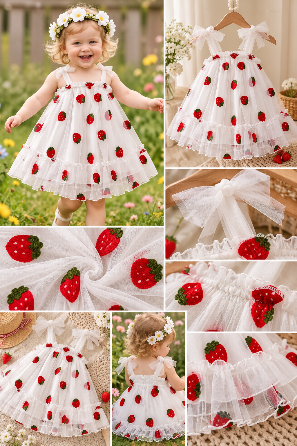 Vestido Rosie frutillas primaveral