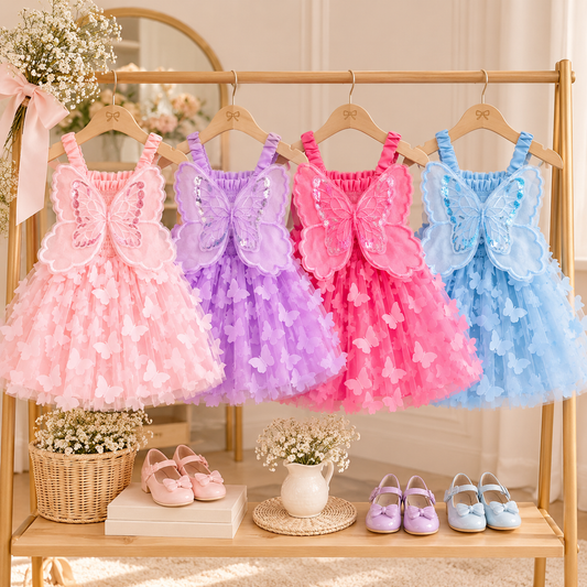 Vestido Infantil Mariposa Encantada