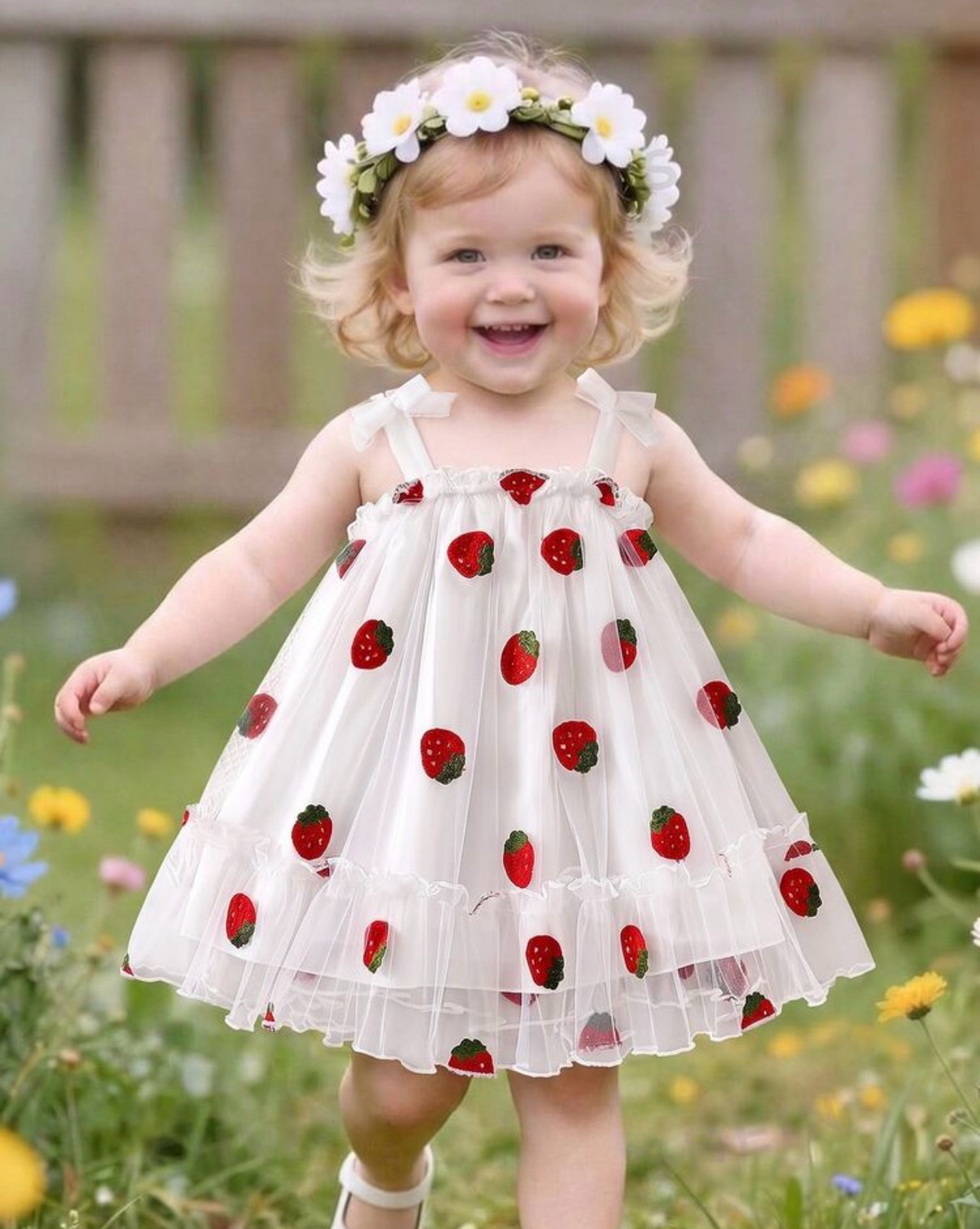Vestido Rosie frutillas primaveral