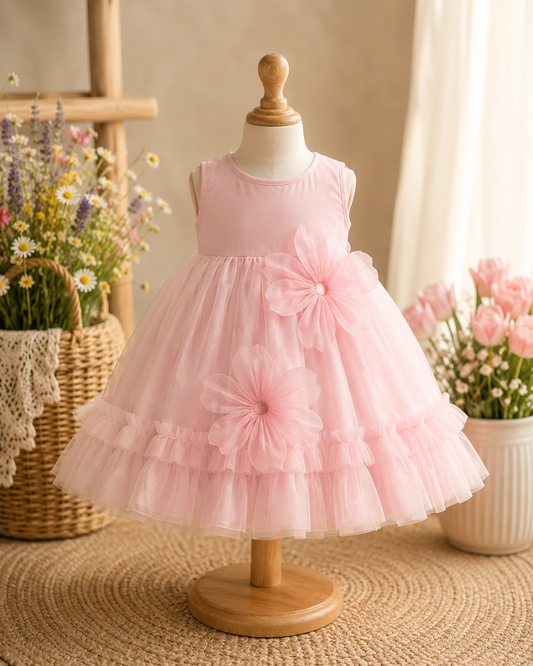 Vestido tull rosa Magnolia