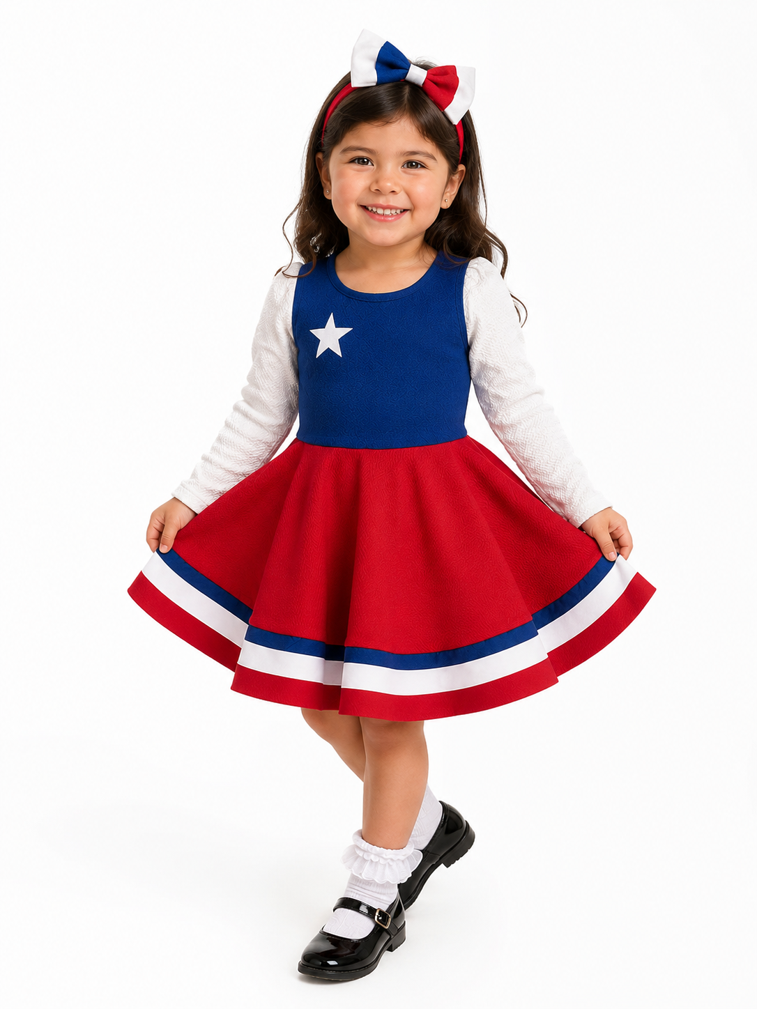 Conjunto Fiestas patrias huasita bandera
