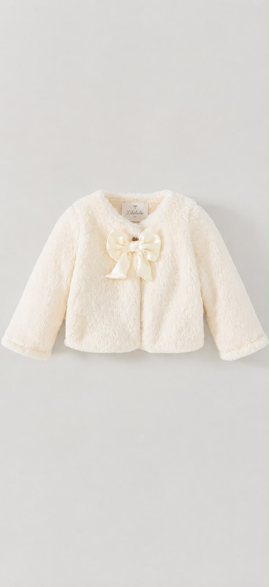 Chaleco piel crema coquette