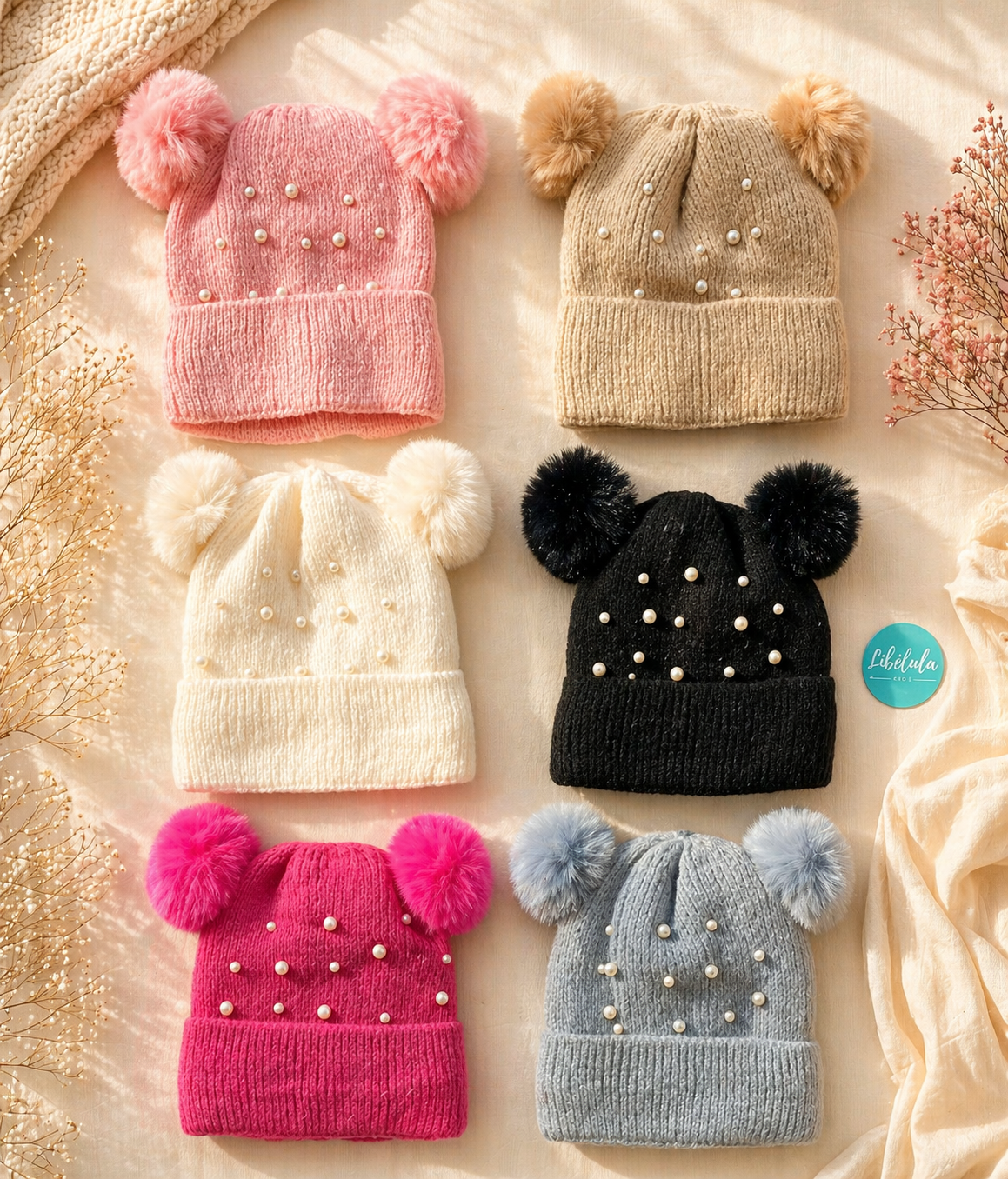 Gorritos térmicos perlas niña