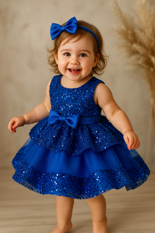 Vestido lujo Lucia azul