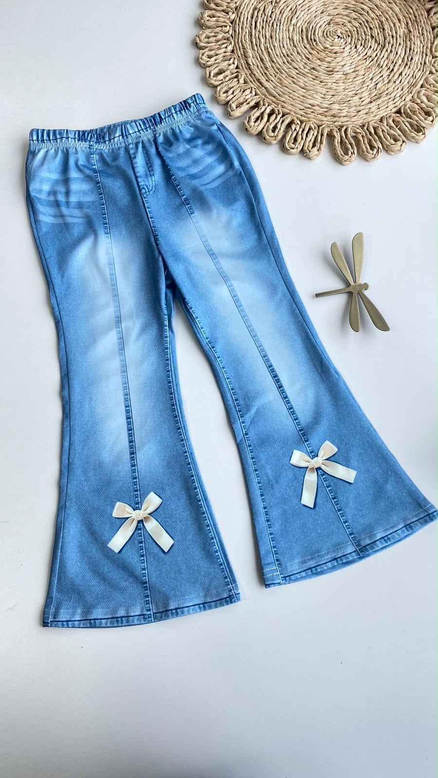 Calza flare efecto jeans