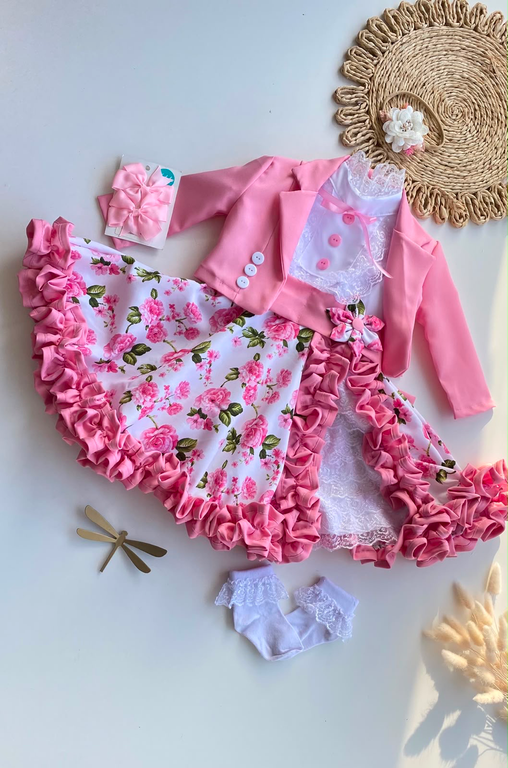 Vestido Huasita elegante con chaqueta