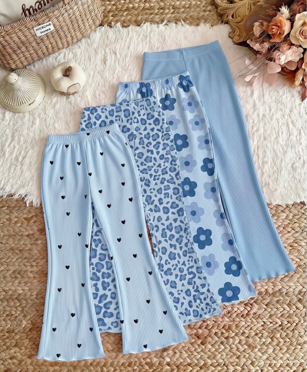 Calza flare algodón estampadas