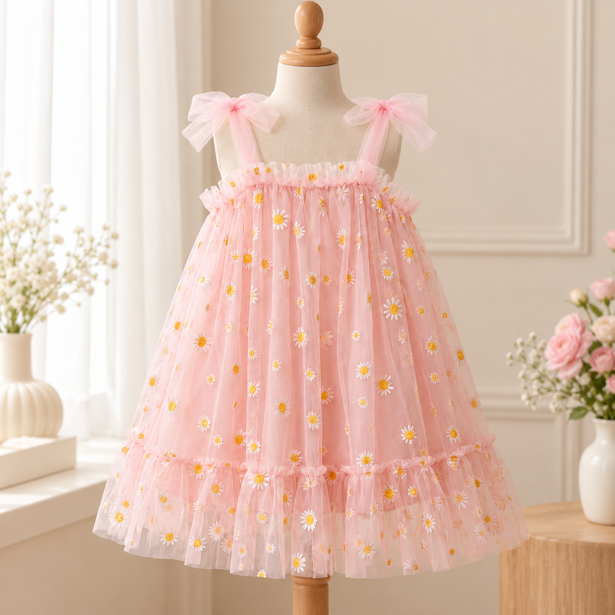 Vestido Rosie margaritas rosa