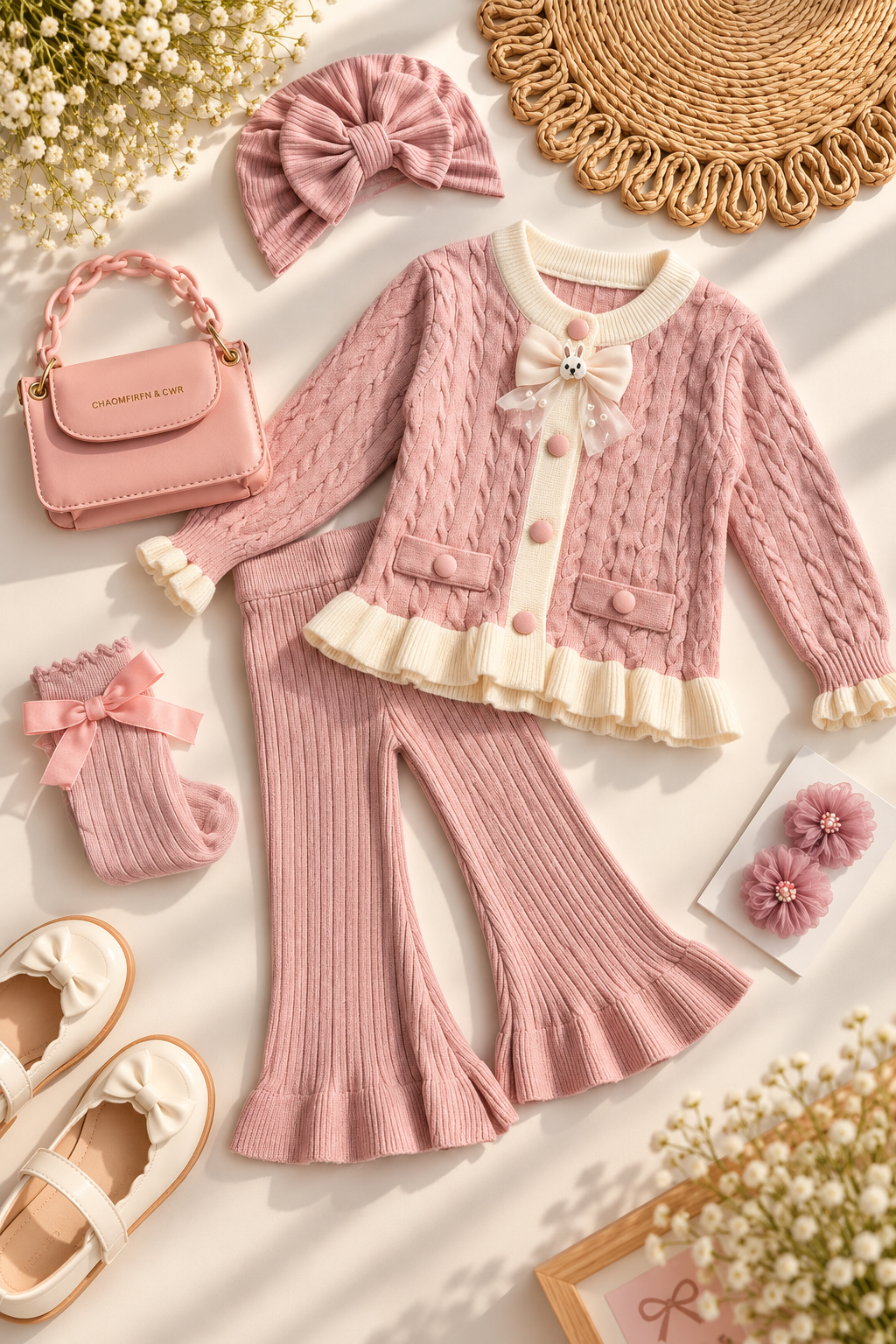 Conjunto tejido flare hipoalergenico