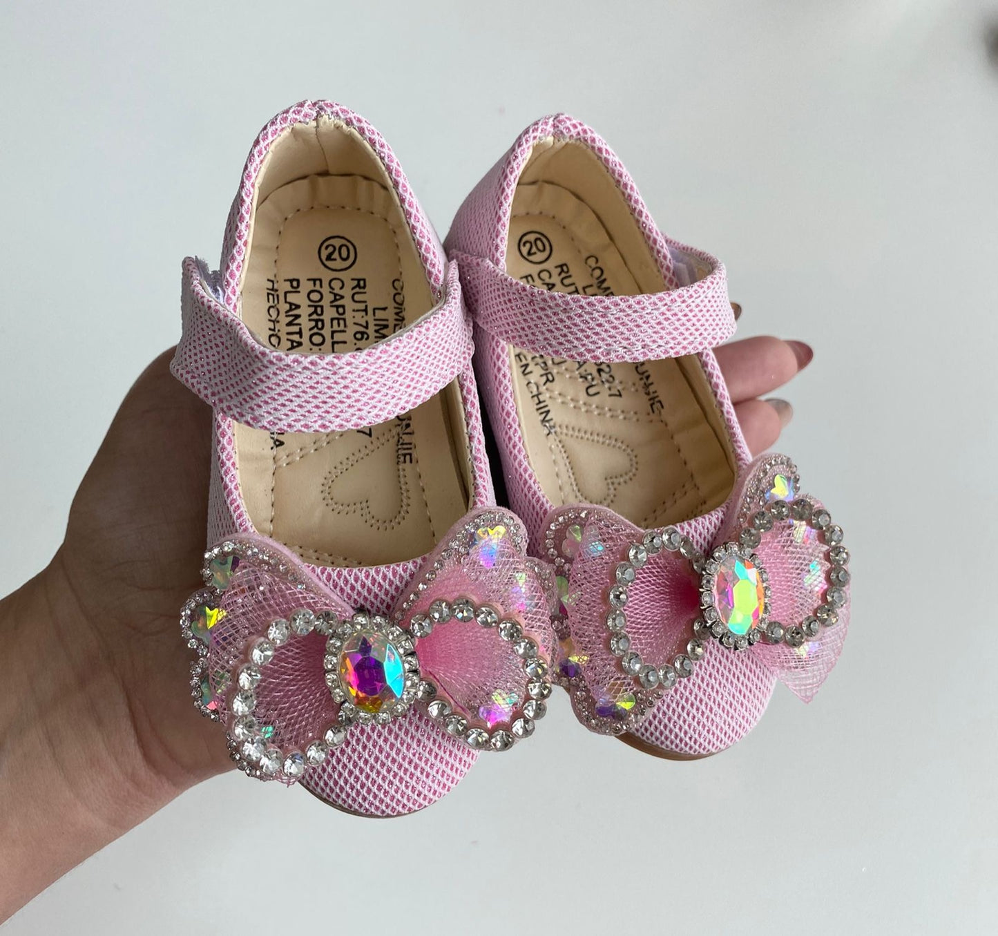 Zapatillas charol cristales