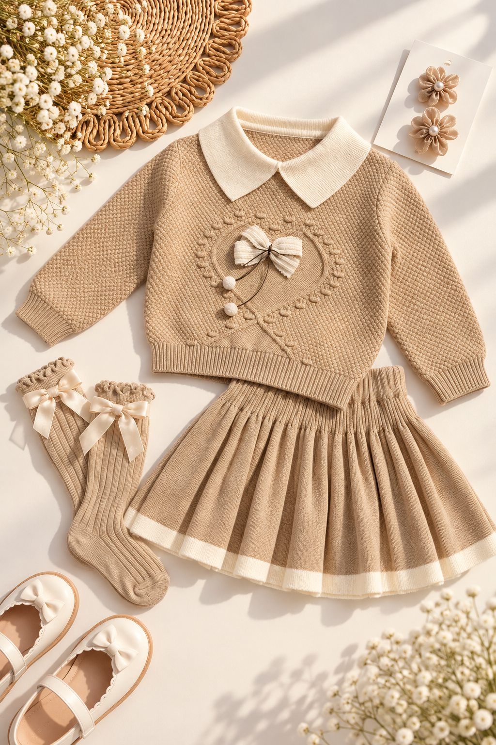 Set tejido hipoalergenico falda + sweatter