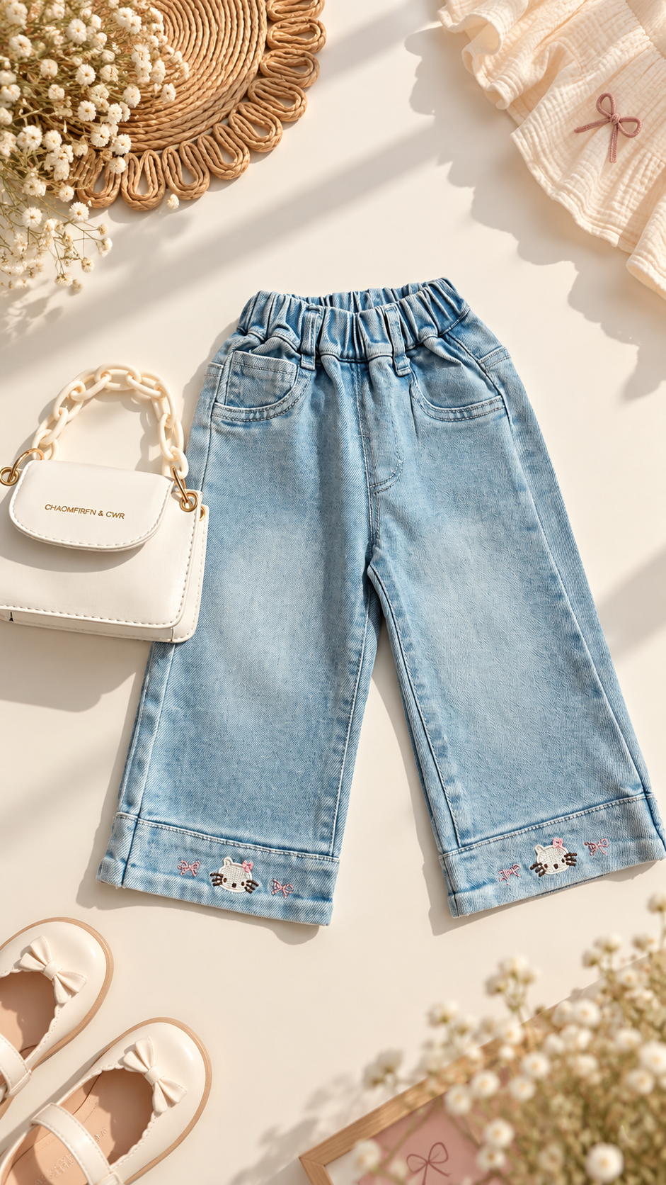 Jeans palazzo conejito niña