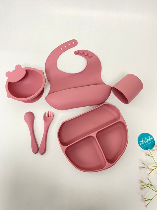 Set alimentación silicona con vaso