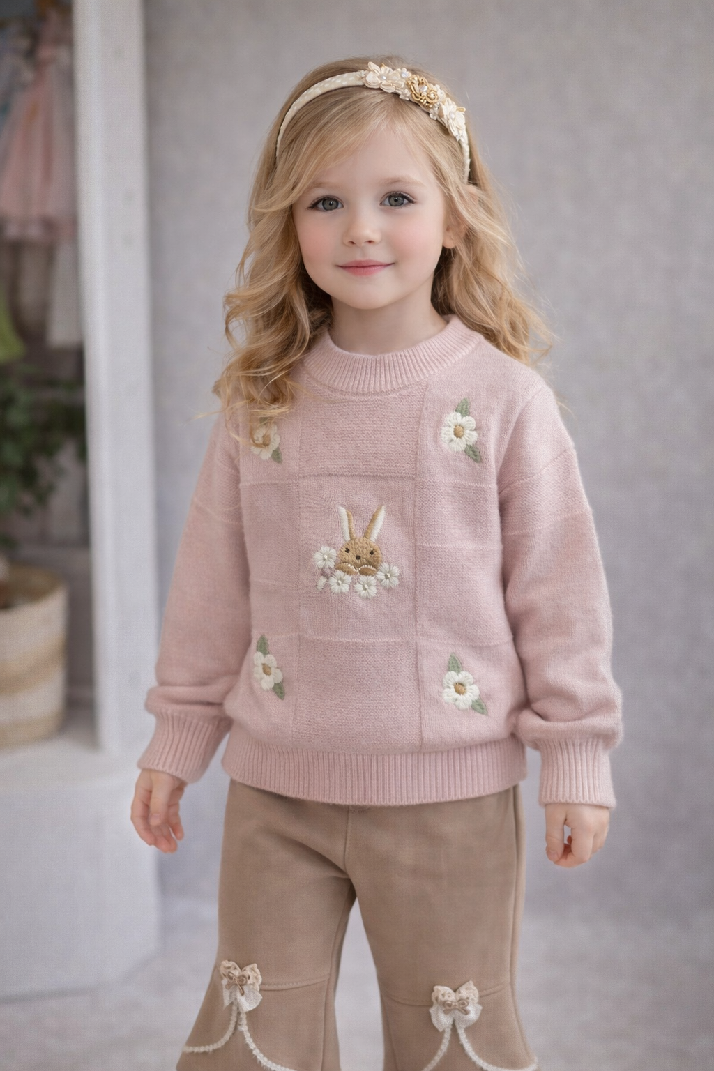 Chaleco tejido conejito hipoalergenico