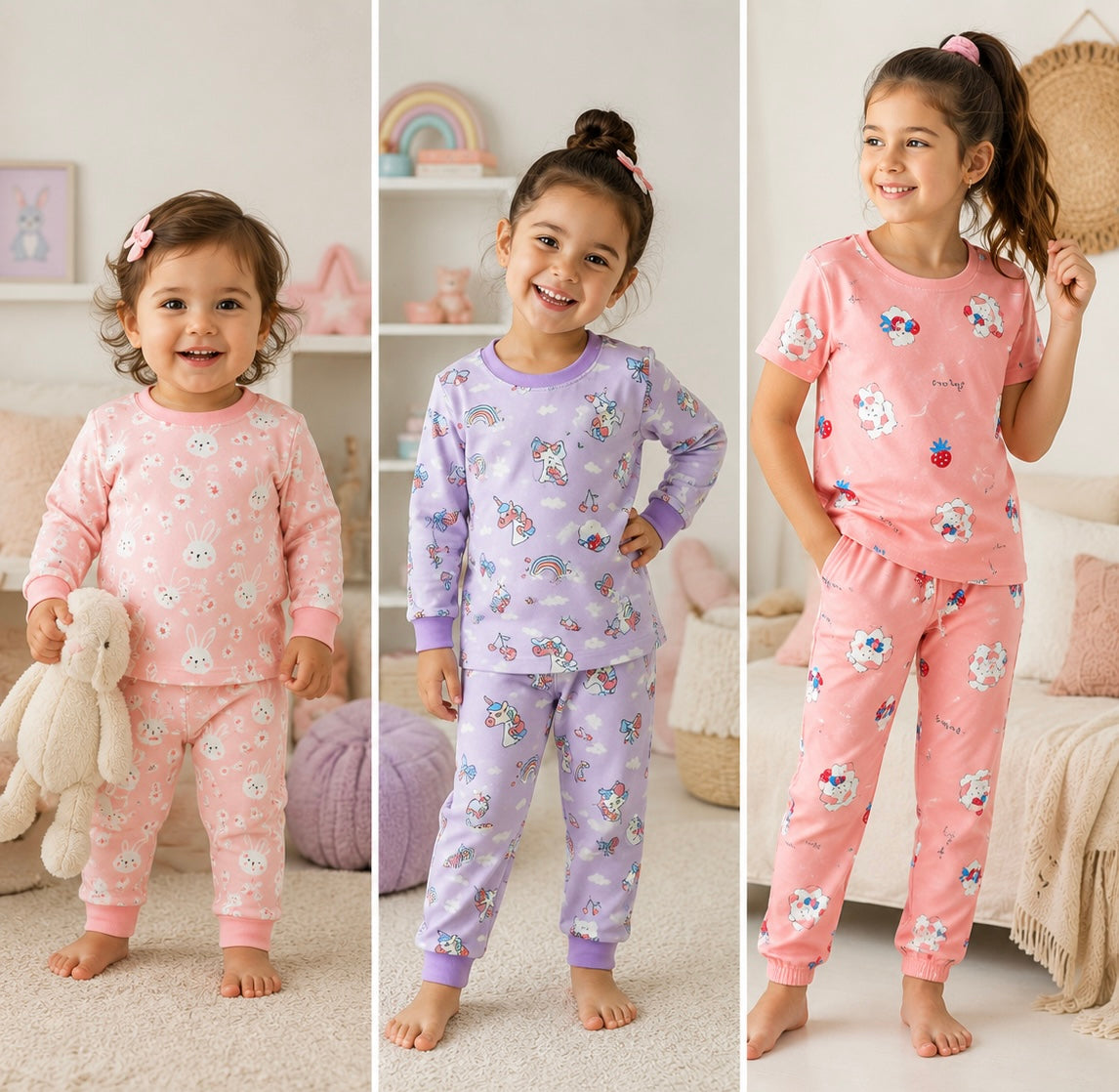 Pijamas niña térmicas micropolar 1 a 8 años