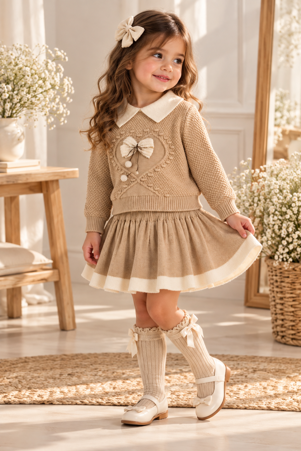 Set tejido hipoalergenico falda + sweatter
