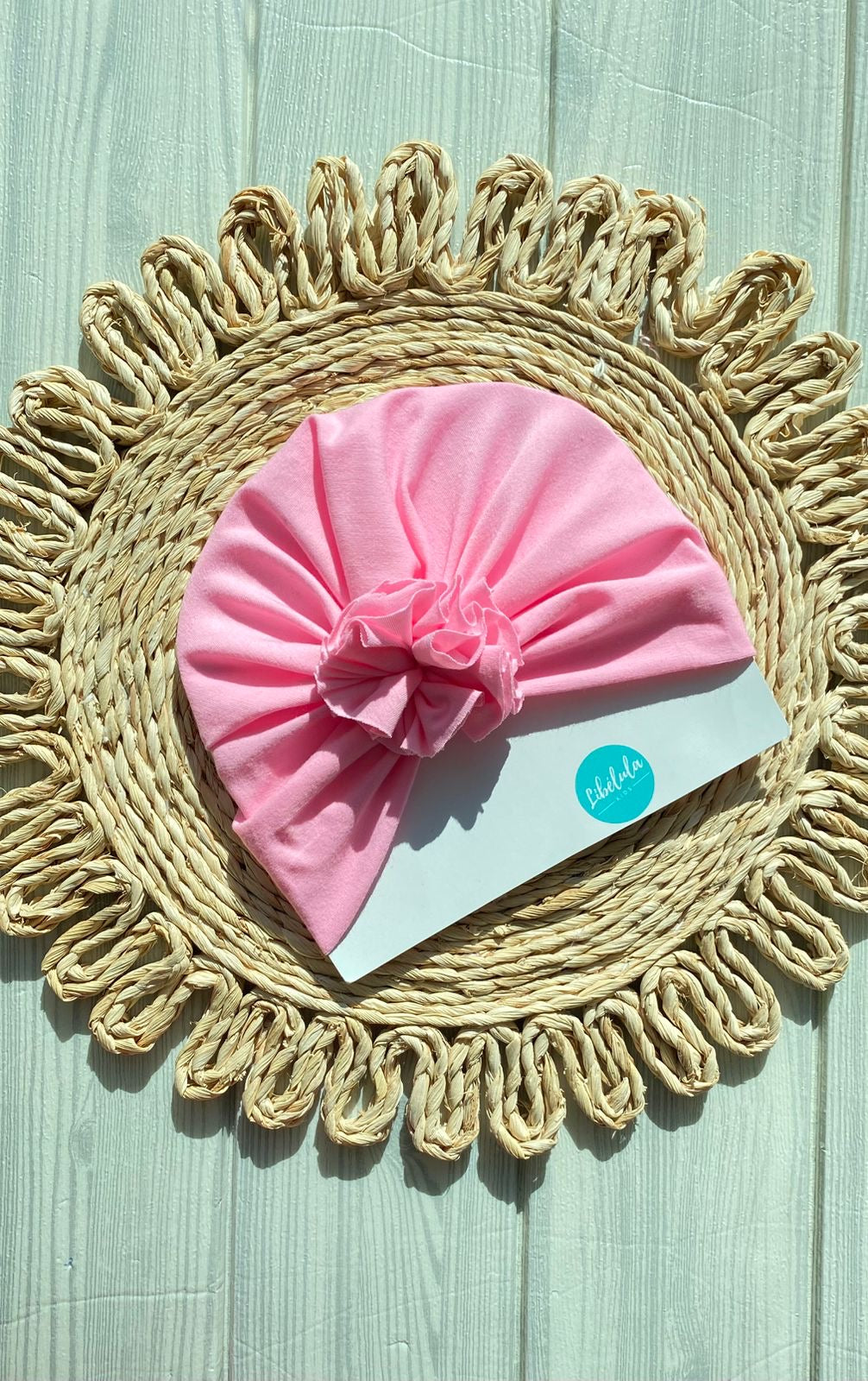 Turbante rosado barbie algodón