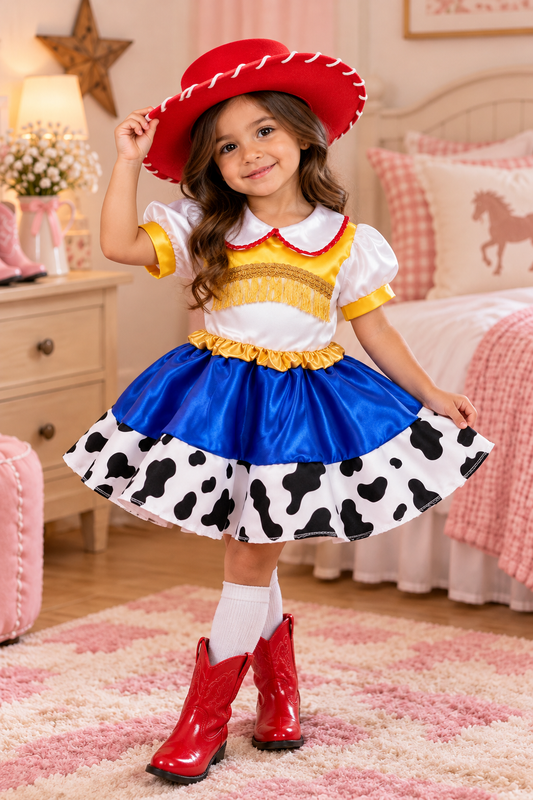 Disfraz Vaquera Jessie para Niña – Halloween | 2 Piezas