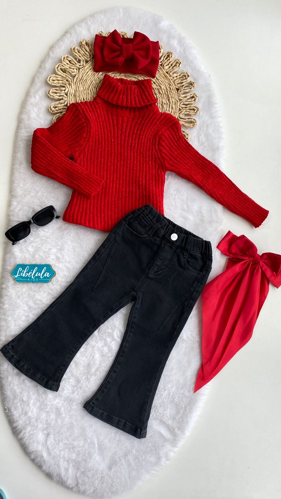 Jeans flare negro