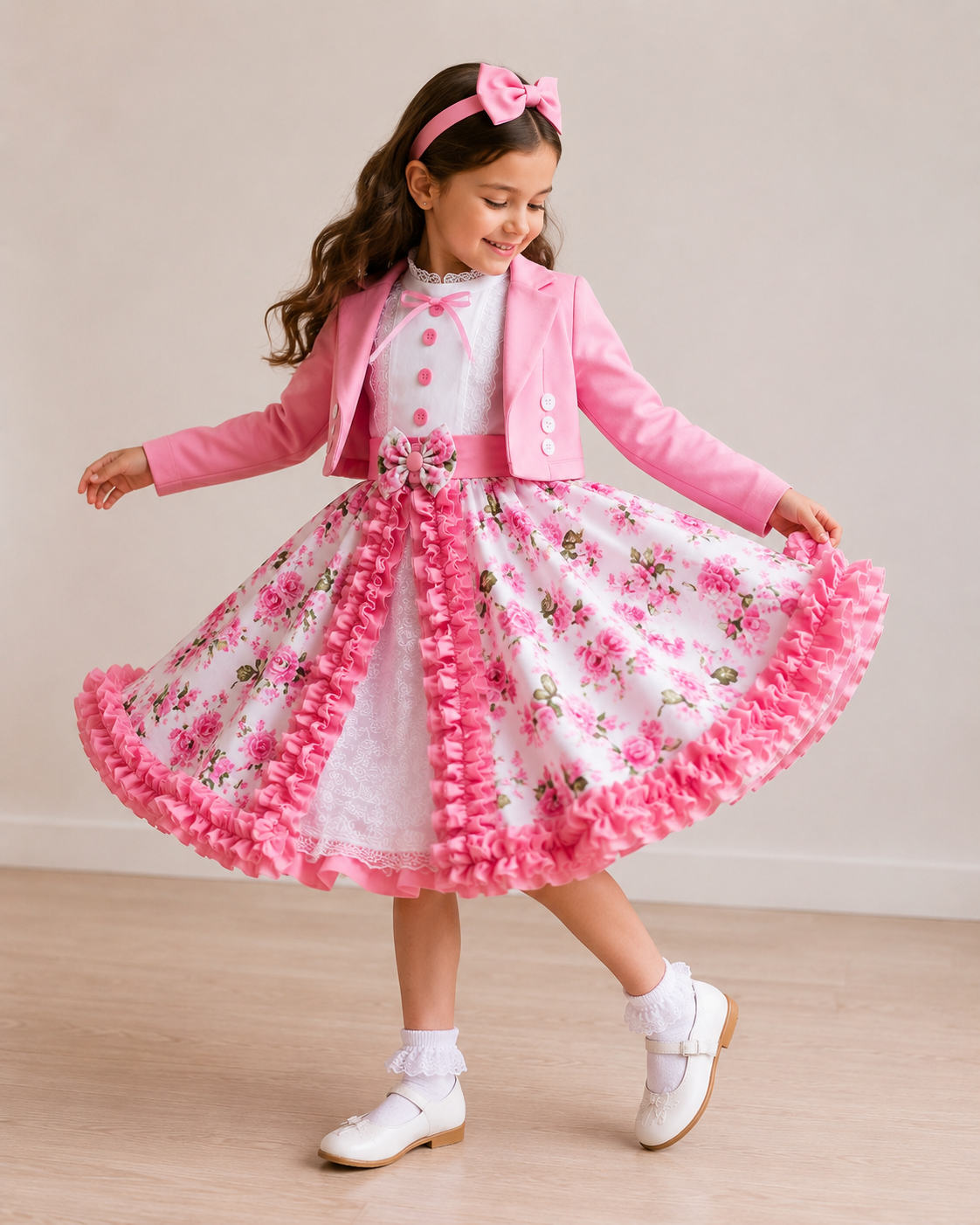 Vestido Huasita elegante con chaqueta