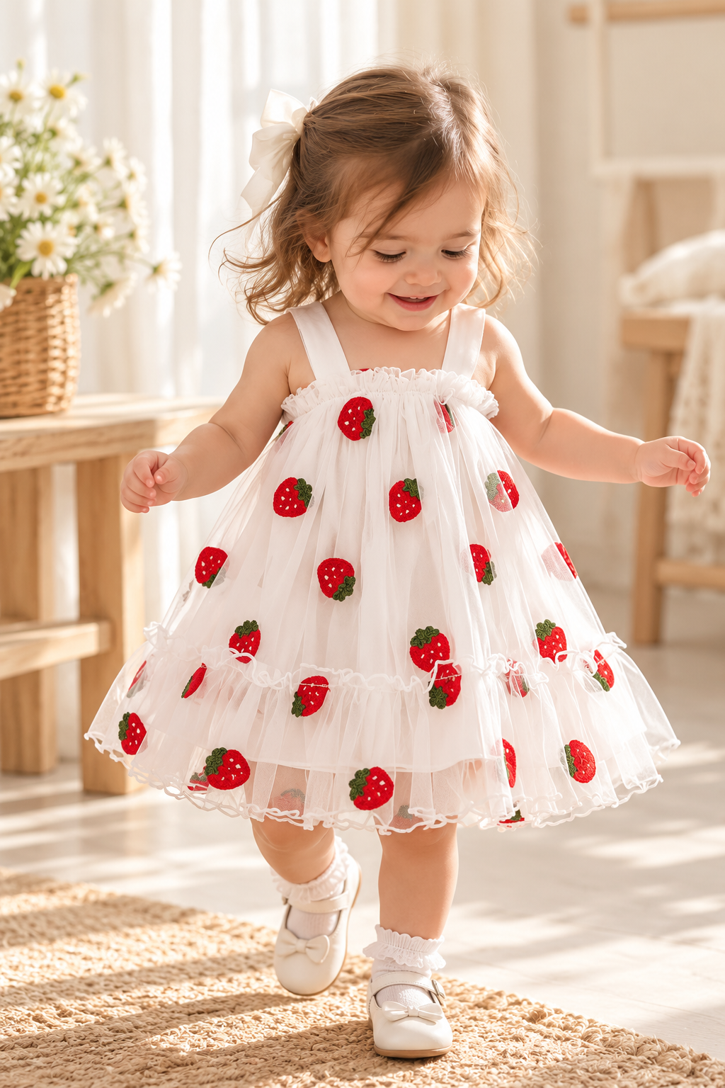 Vestido Rosie frutillas primaveral