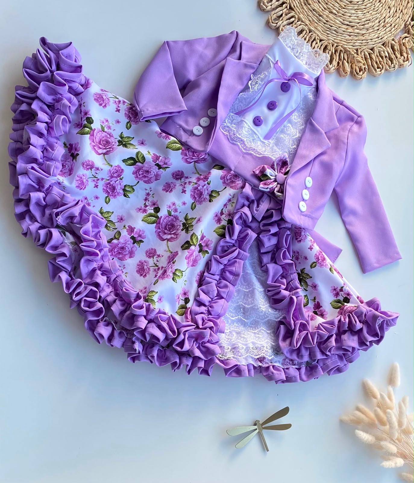 Vestido huasita elegante + chaqueta