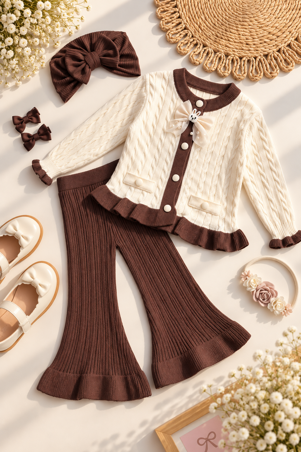 Conjunto tejido flare hipoalergenico