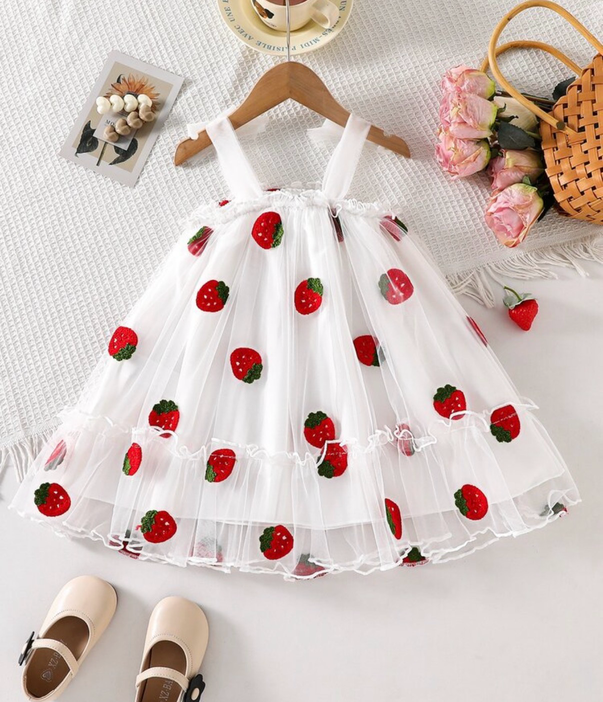 Vestido Rosie frutillas primaveral