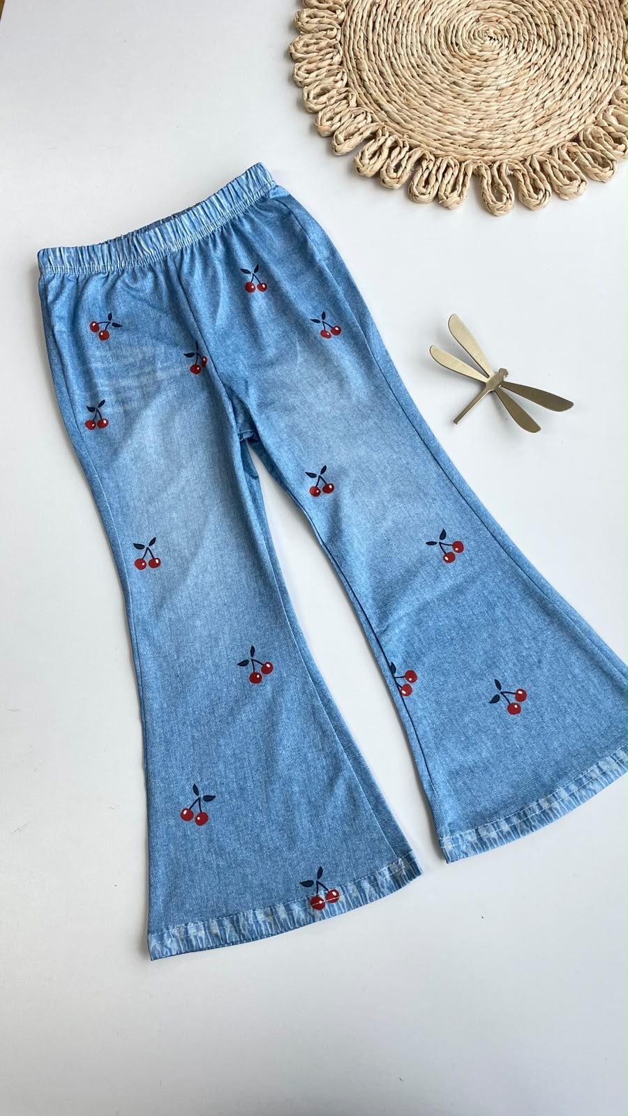 Calza flare efecto jeans