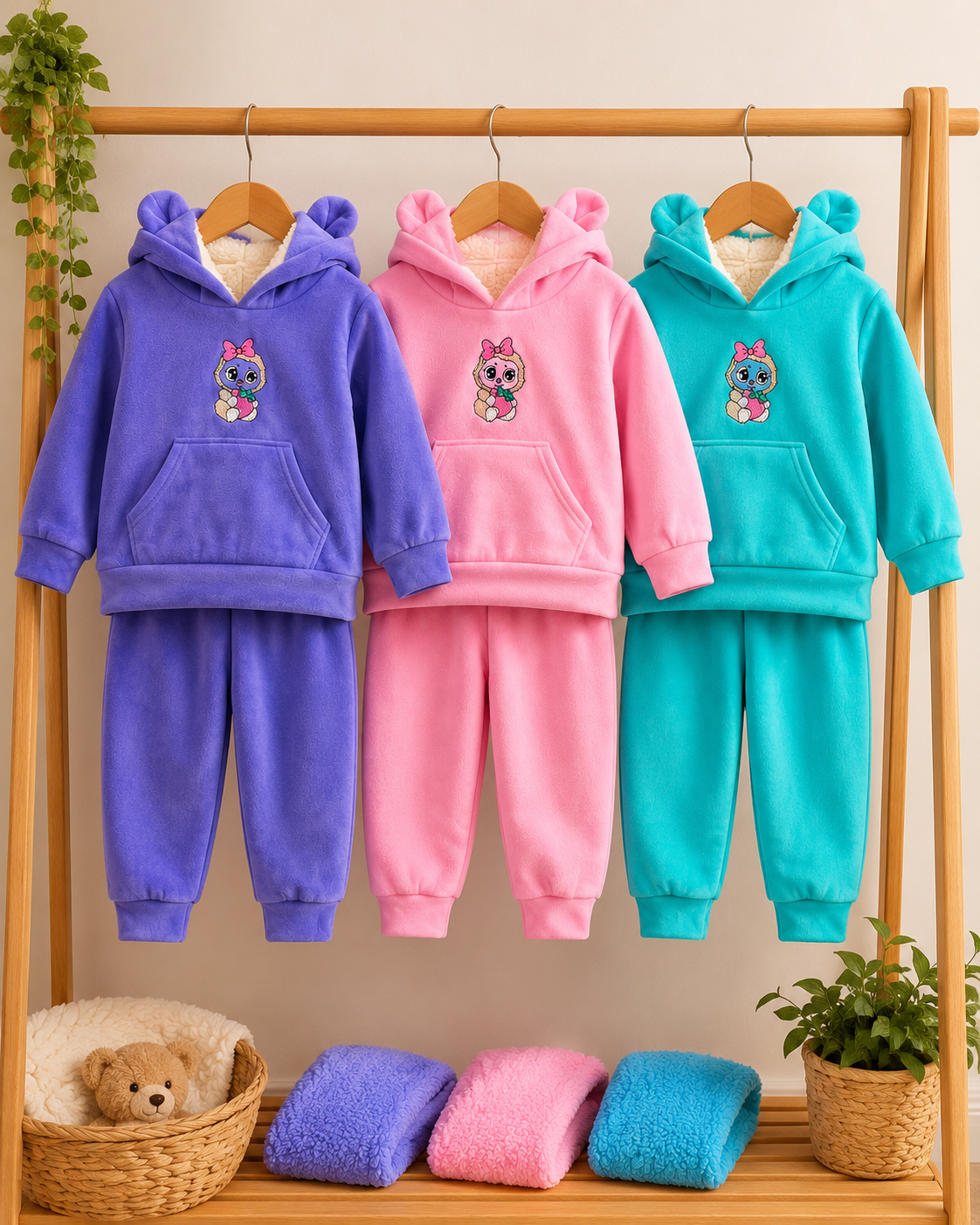 Conjunto Térmico Infantil Forrado en Chiporro con gorro
