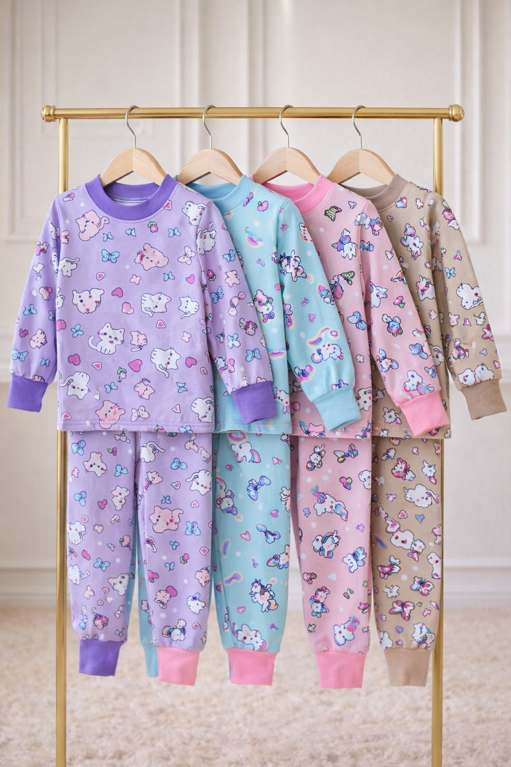 Pijamas niña térmicas micropolar 1 a 8 años