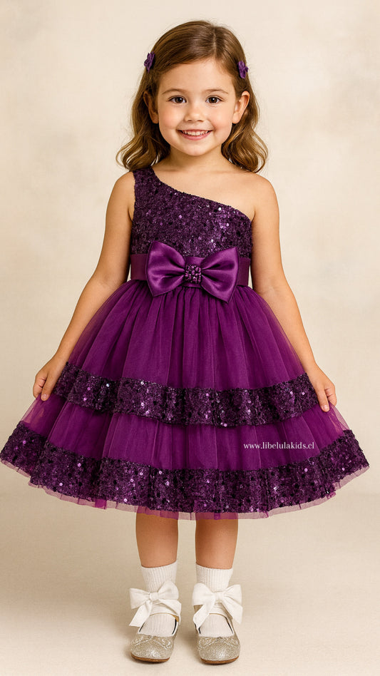 Vestido lujo Lucia violeta