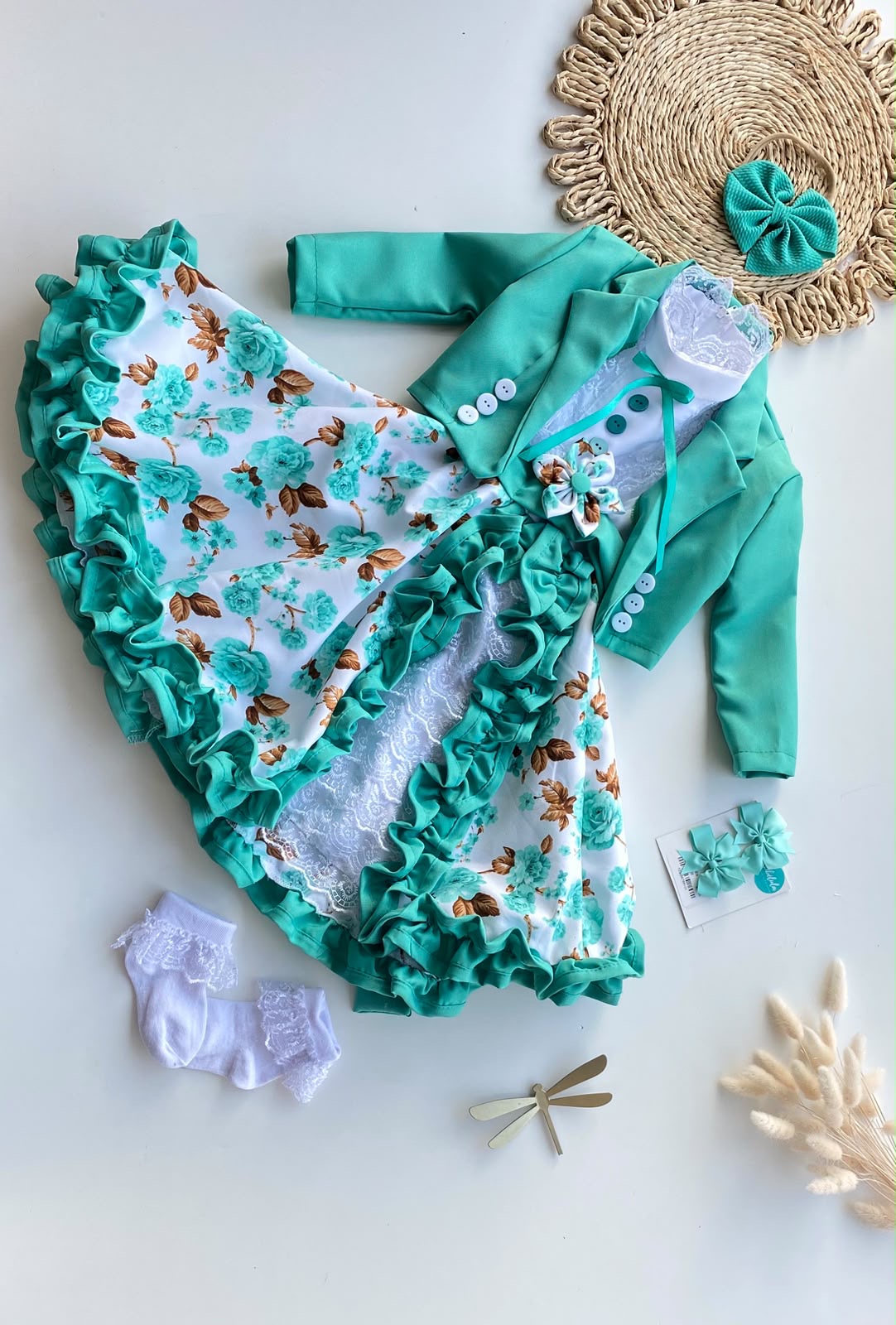 Vestido Huasita elegante + chaqueta