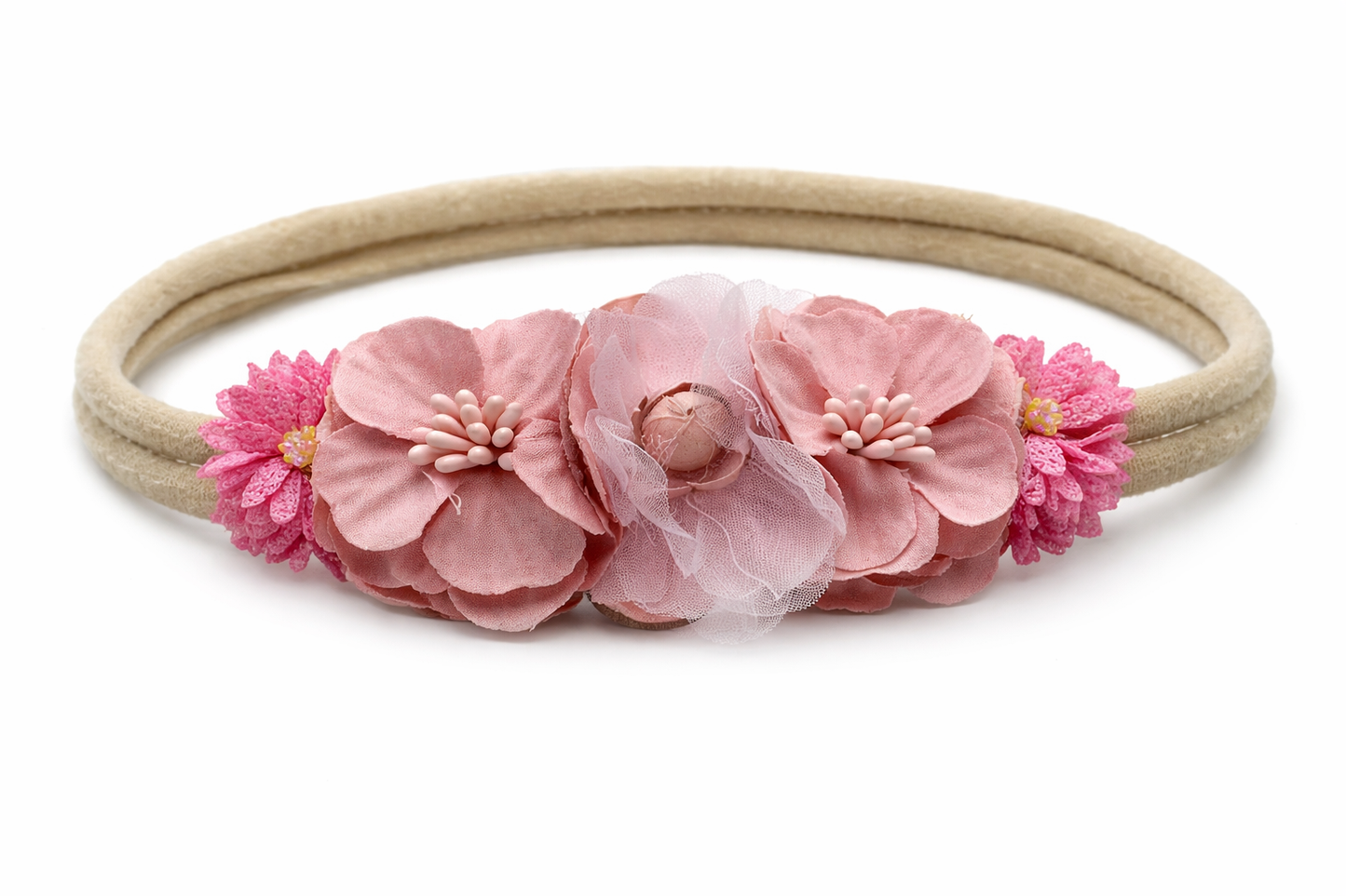 Diadema flores bebé