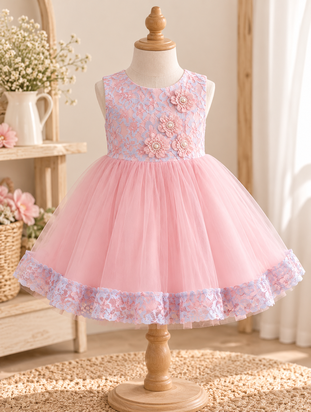 Vestido Sofía rosa baby