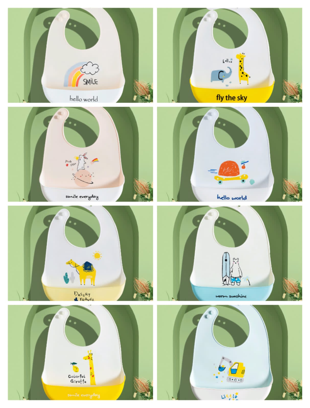 Babero silicona con Contenedor de Alimento