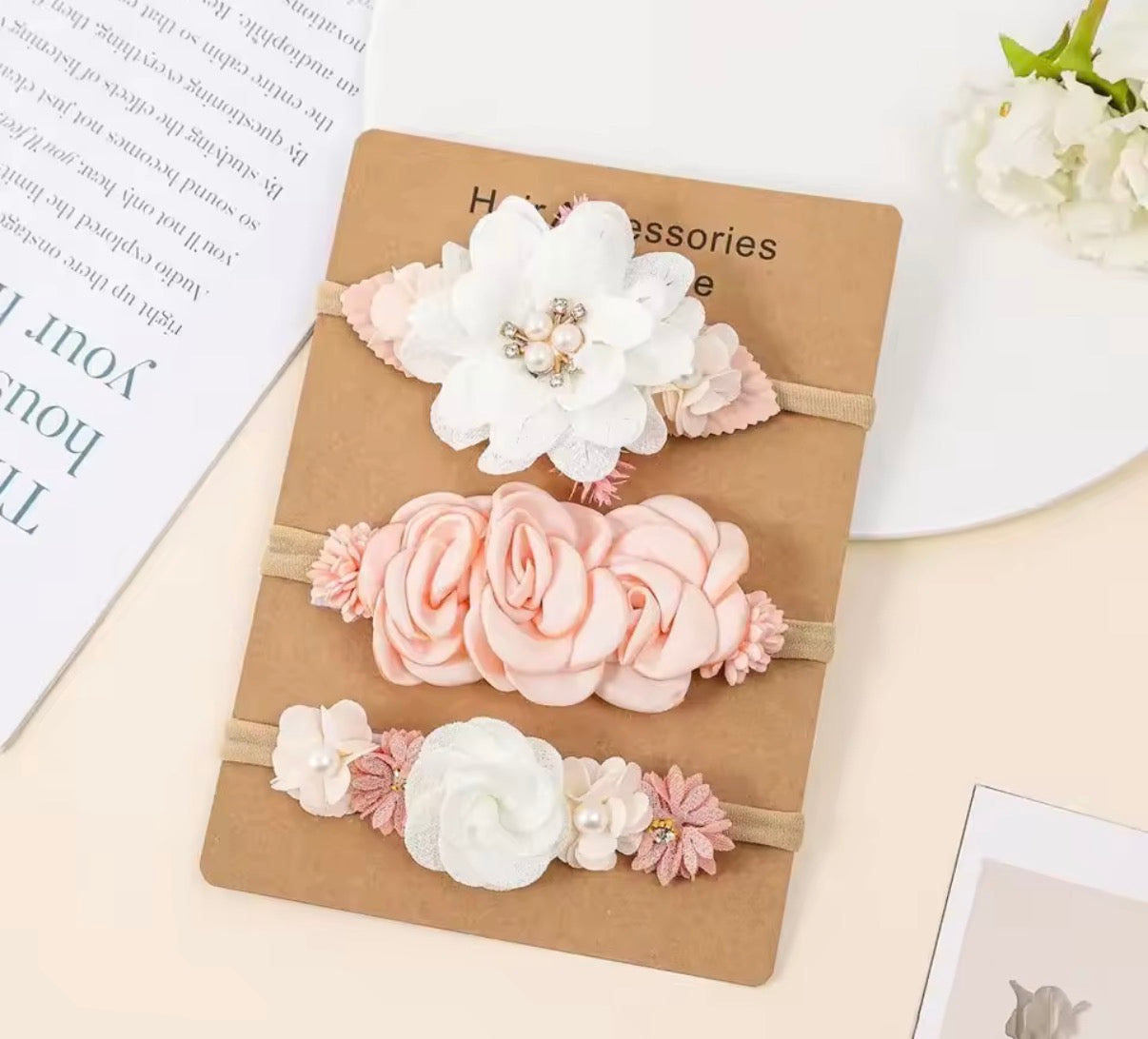 Diadema flores bebé