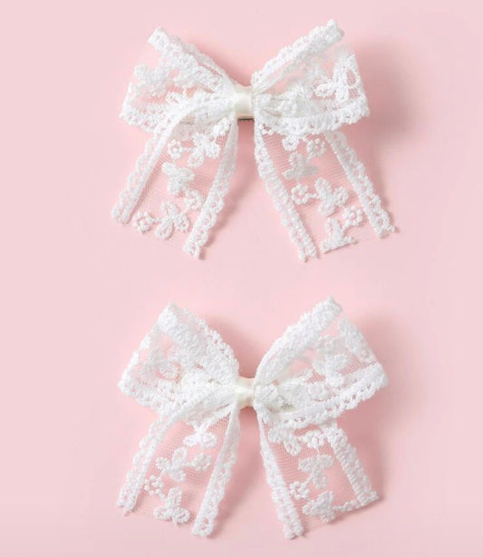 Pinches encajes blanco